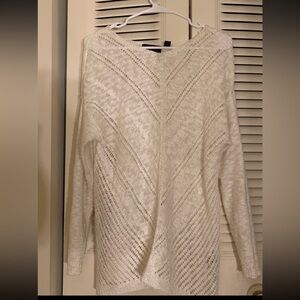 Attention White Sweater Size XL